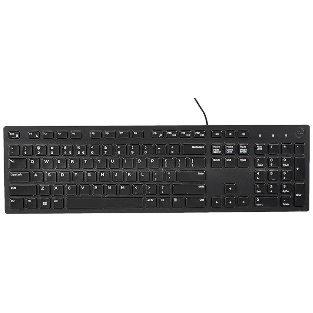 Dell KB216/KB216d1 Multimedia USB Keyboard with Super Quite Plunger Keys with Spill-Resistant Wired Keybaord Black